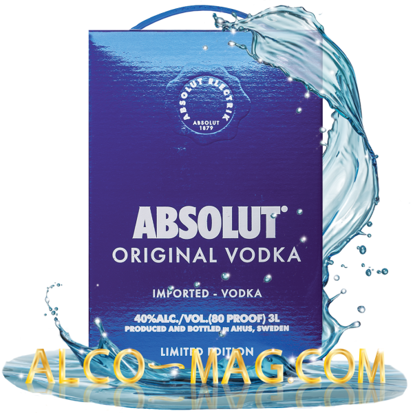 Водка Абсолют Электрик (Absolut Electrik) 3 литра	