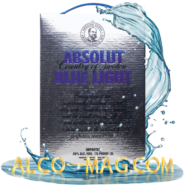 Водка Абсолют (Absolut Blue Light) 3 литра	